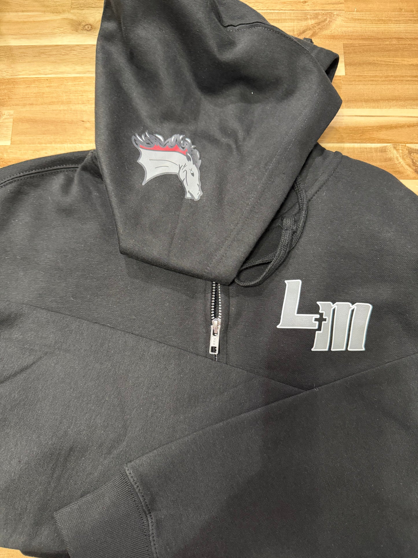 LHS Black Zippered Hoodie