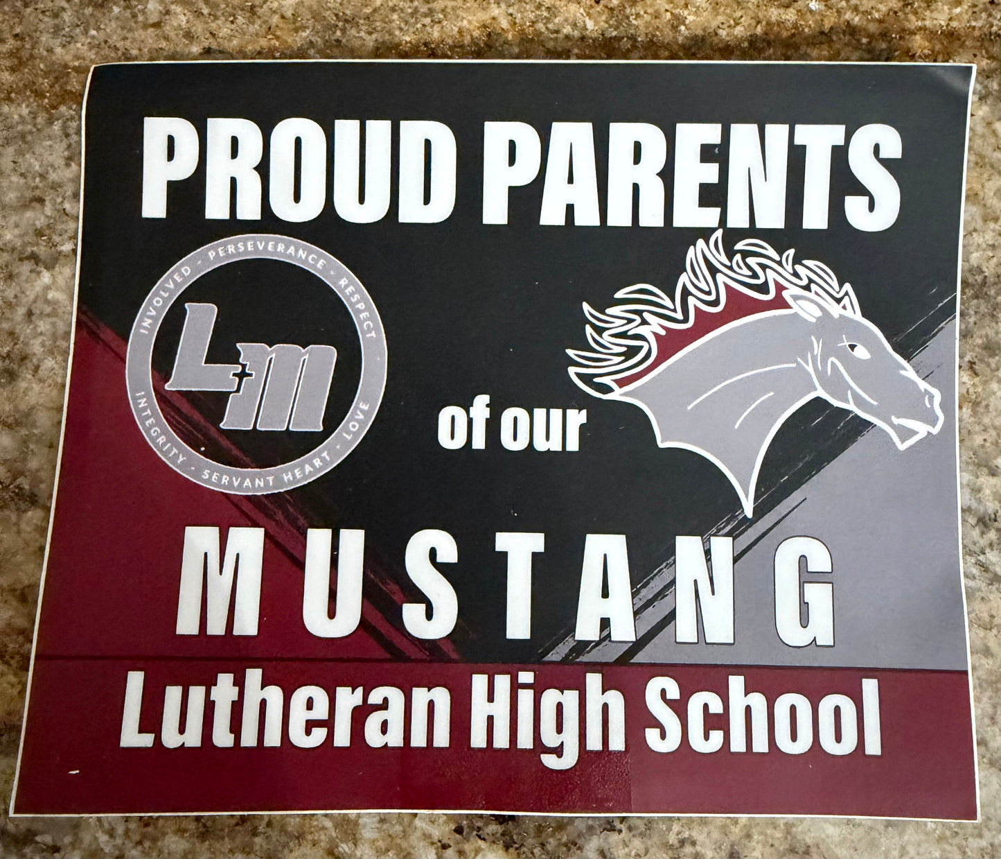 LHS Proud Parent Car Window or Bumper Sticker