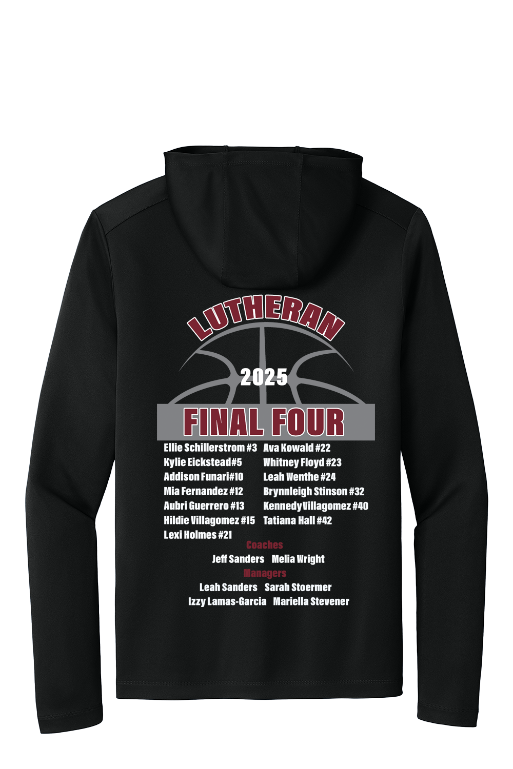 LHS Girls Basketball Final Four Lightweight Dri-Fit Hoodie - Adult Unisex Sizing