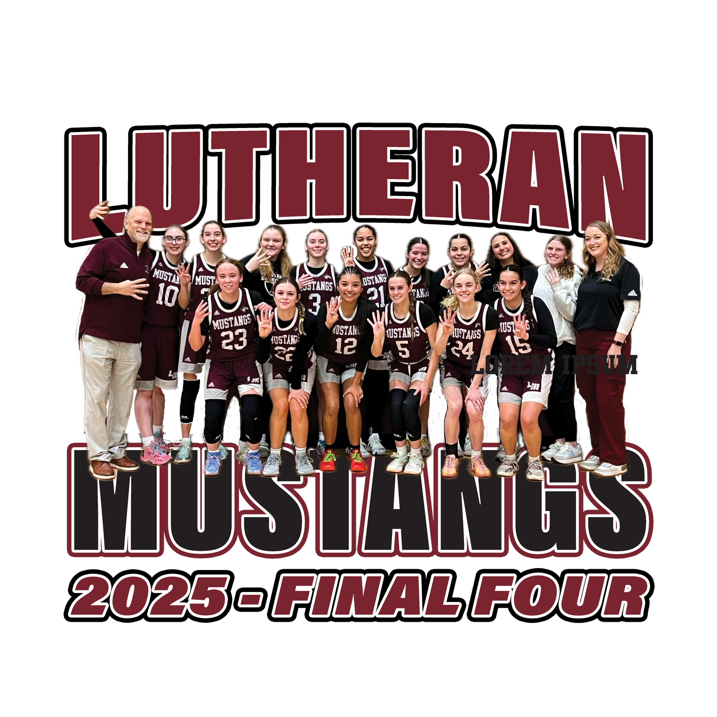 LHS Girls Basketball Final Four Short Sleeve Shirt - Adult Unisex Sizing