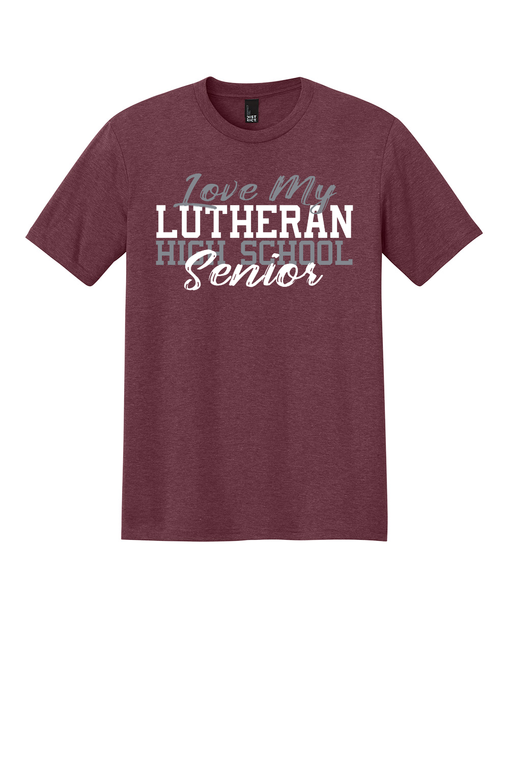LHS Soft Tri-Blend Short Sleeve “Love my Lutheran High School Senior” Parent Shirt