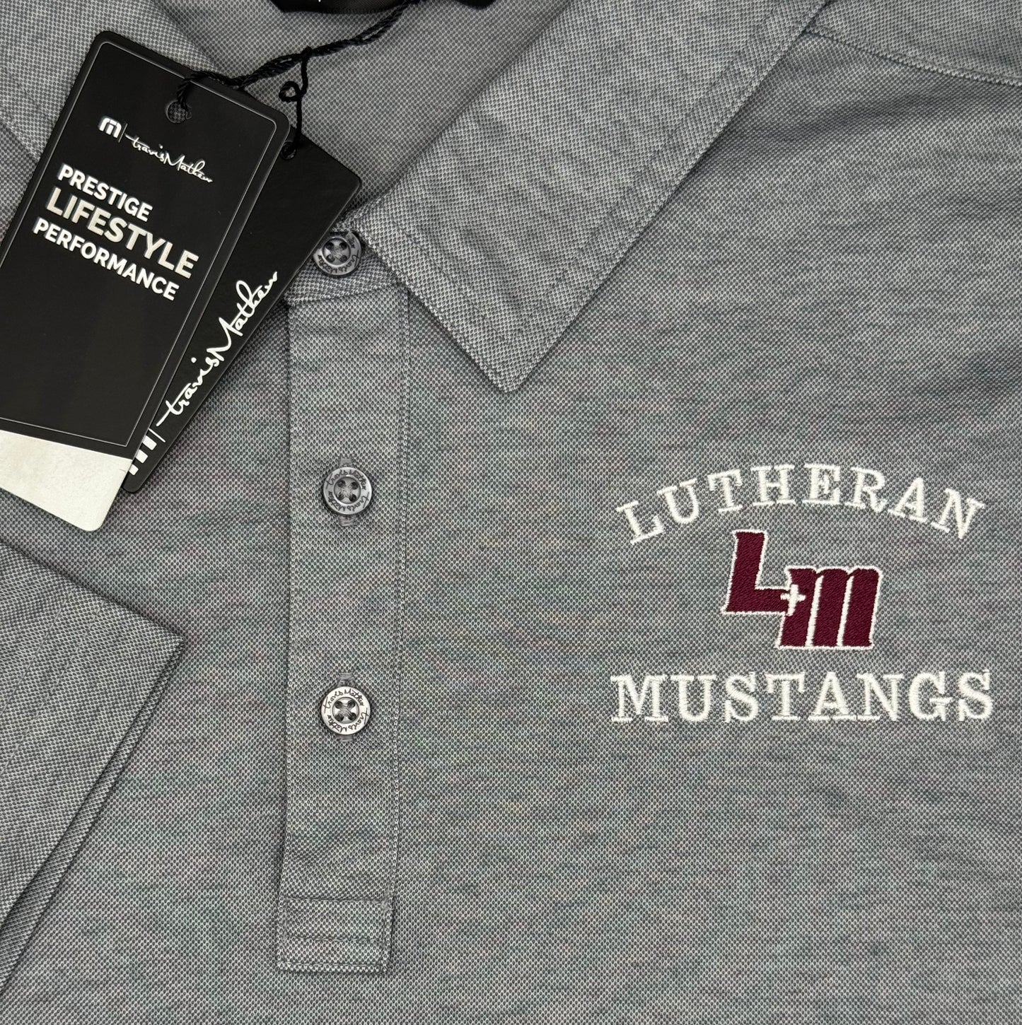 LHS TravisMathew Oceanside Heather Polo with Embroidered Logo