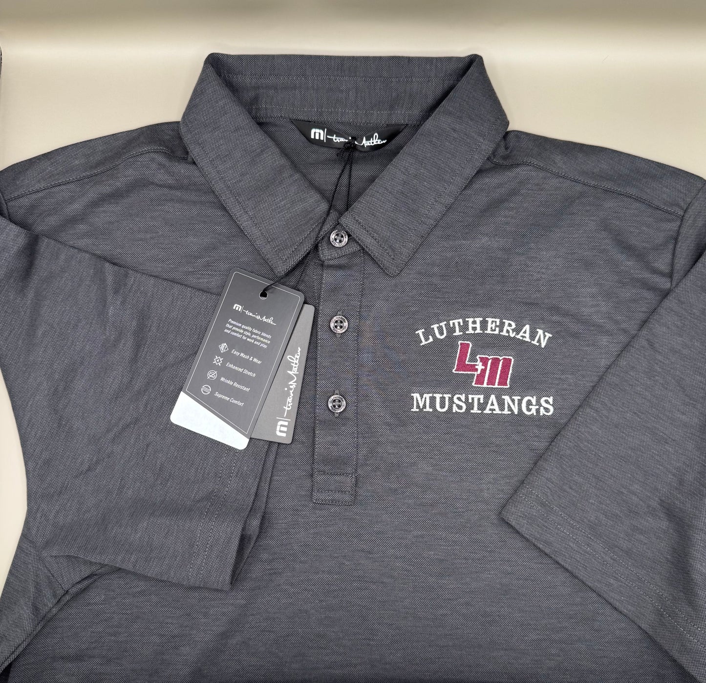 LHS TravisMathew Oceanside Heather Polo with Embroidered Logo